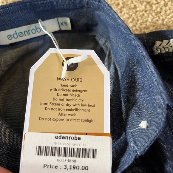 NWT Edenrobe gorgeous chambray button front dress - size xs - Picture 10 of 10